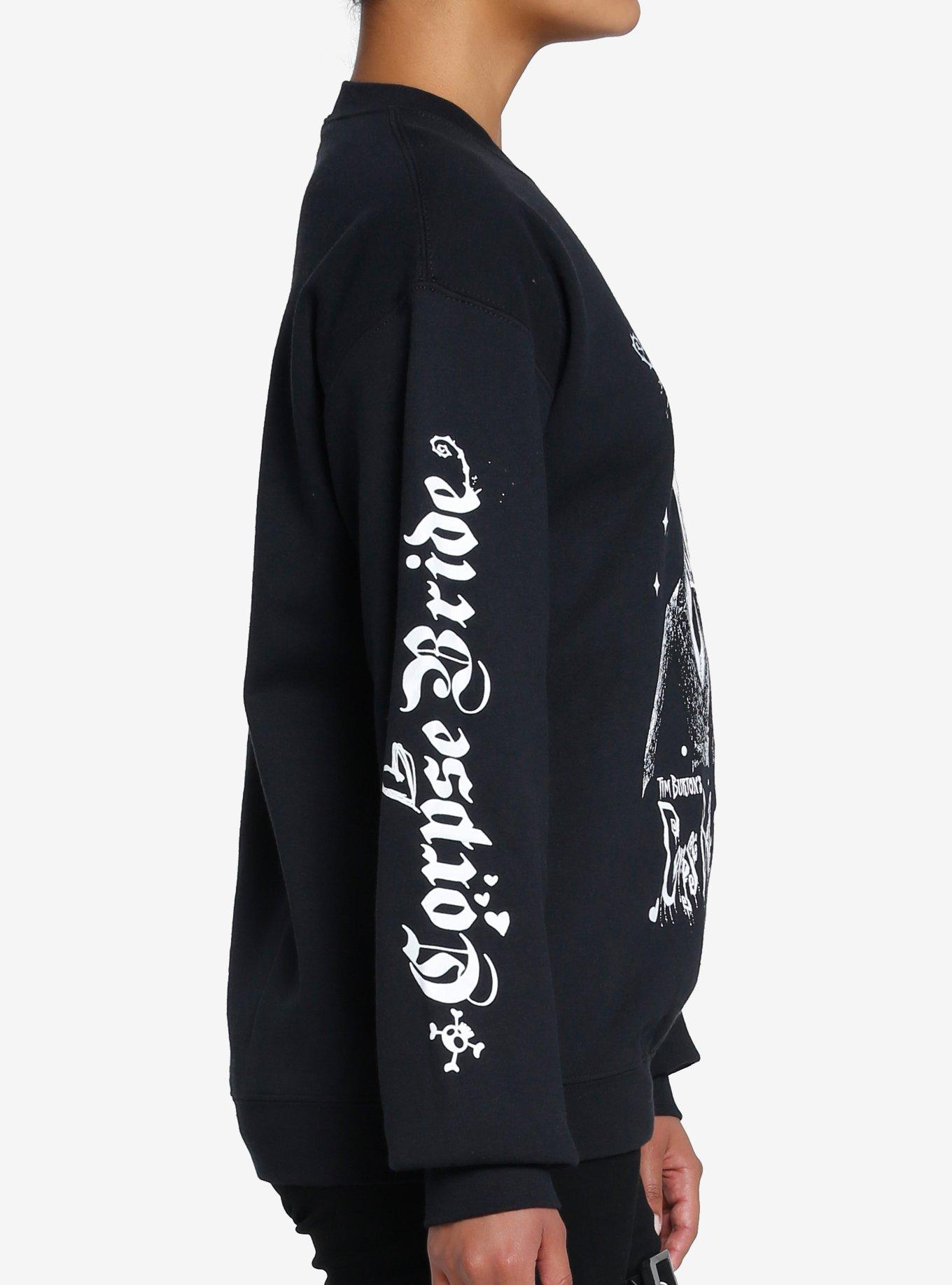 Corpse Bride Group Black & White Girls Sweatshirt, MULTI, alternate