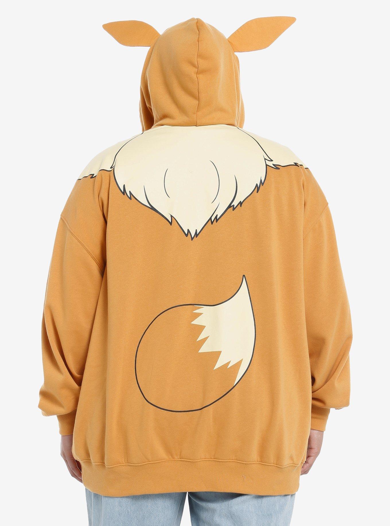 Pokemon Eevee Cosplay Girls Hoodie Plus Size, TANBEIGE, alternate