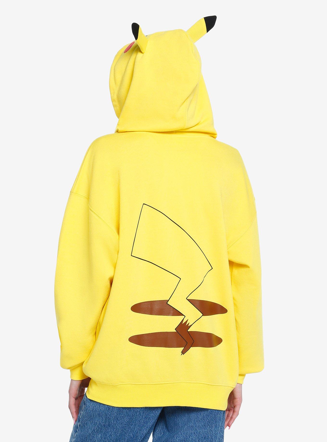 Pokemon Pikachu 3D Ears Girls Hoodie, BROWN, alternate