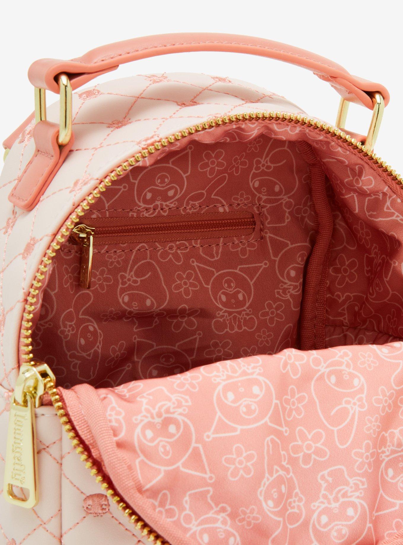 Loungefly Sanrio Kuromi & My Melody Quilt Pattern Mini Backpack - BoxLunch Exclusive, , alternate