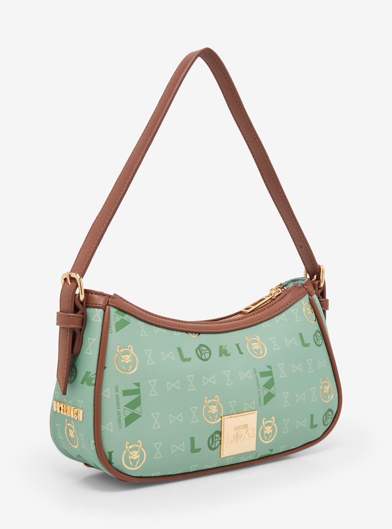 Marvel Loki TVA Logo Allover Print Shoulder Bag - BoxLunch Exclusive, , alternate