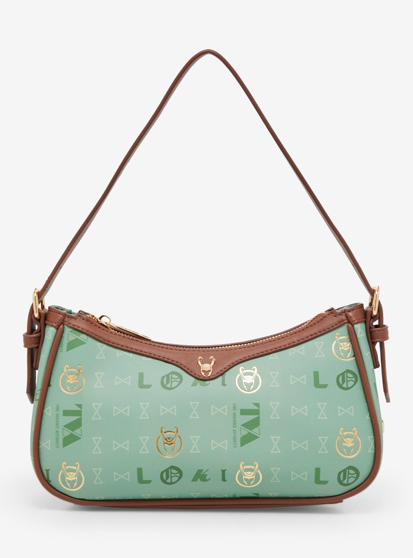 Marvel Loki TVA Logo Allover Print Shoulder Bag - BoxLunch Exclusive, , alternate