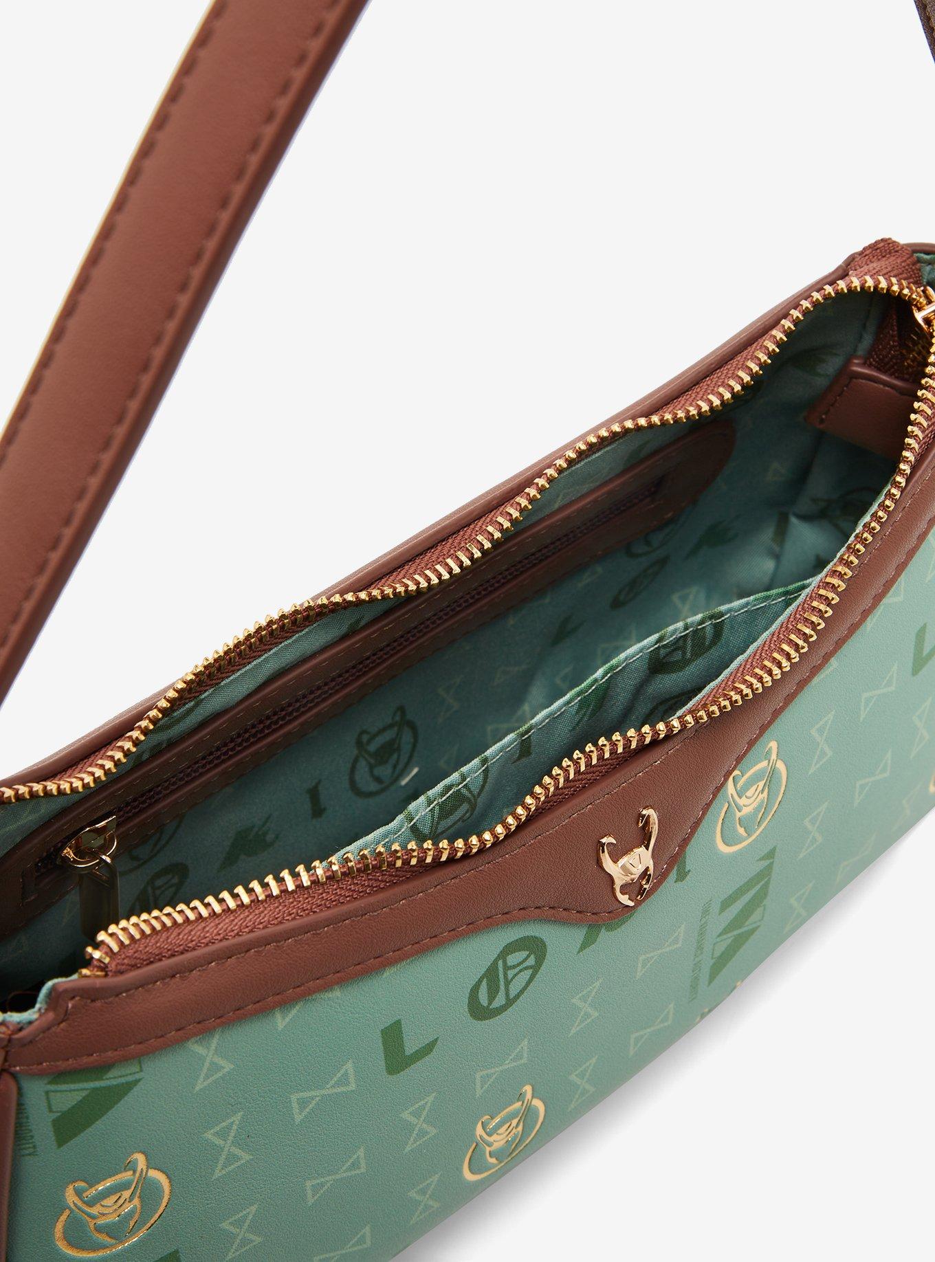 Marvel Loki TVA Logo Allover Print Shoulder Bag - BoxLunch Exclusive, , alternate