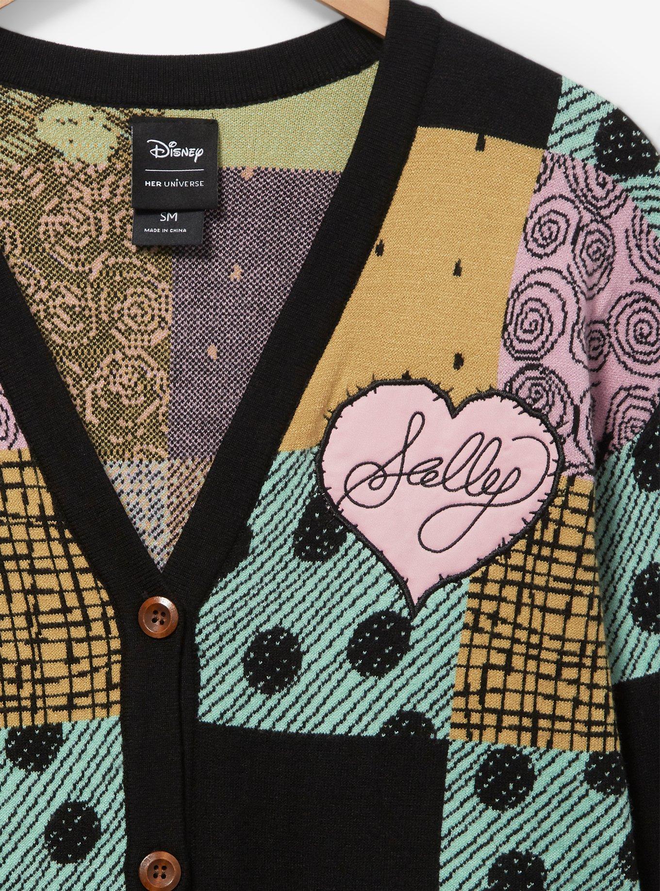 Her Universe Disney The Nightmare Before Christmas Sally Patchwork Plus Size Cardigan, MULTI, alternate