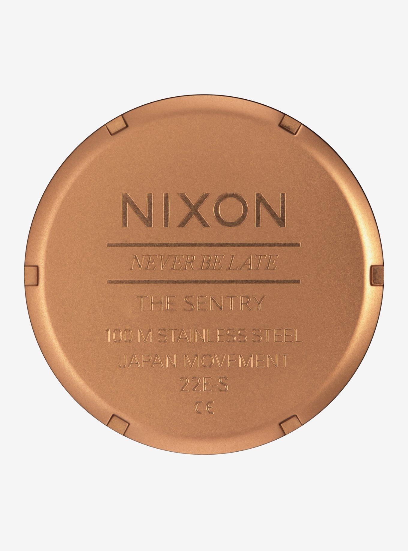 Nixon Sentry Leather Bronze x Black Watch, , alternate