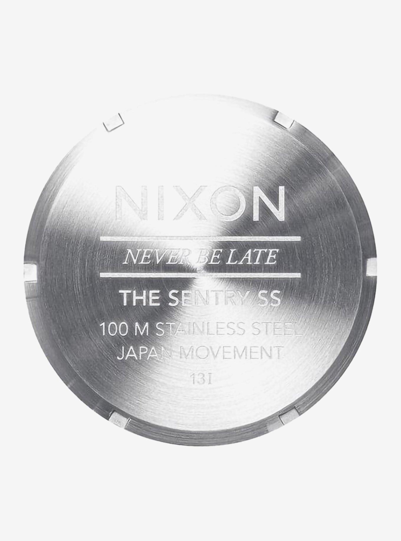 Nixon Sentry Stainless Steel Silver x Turquoise Watch, , alternate