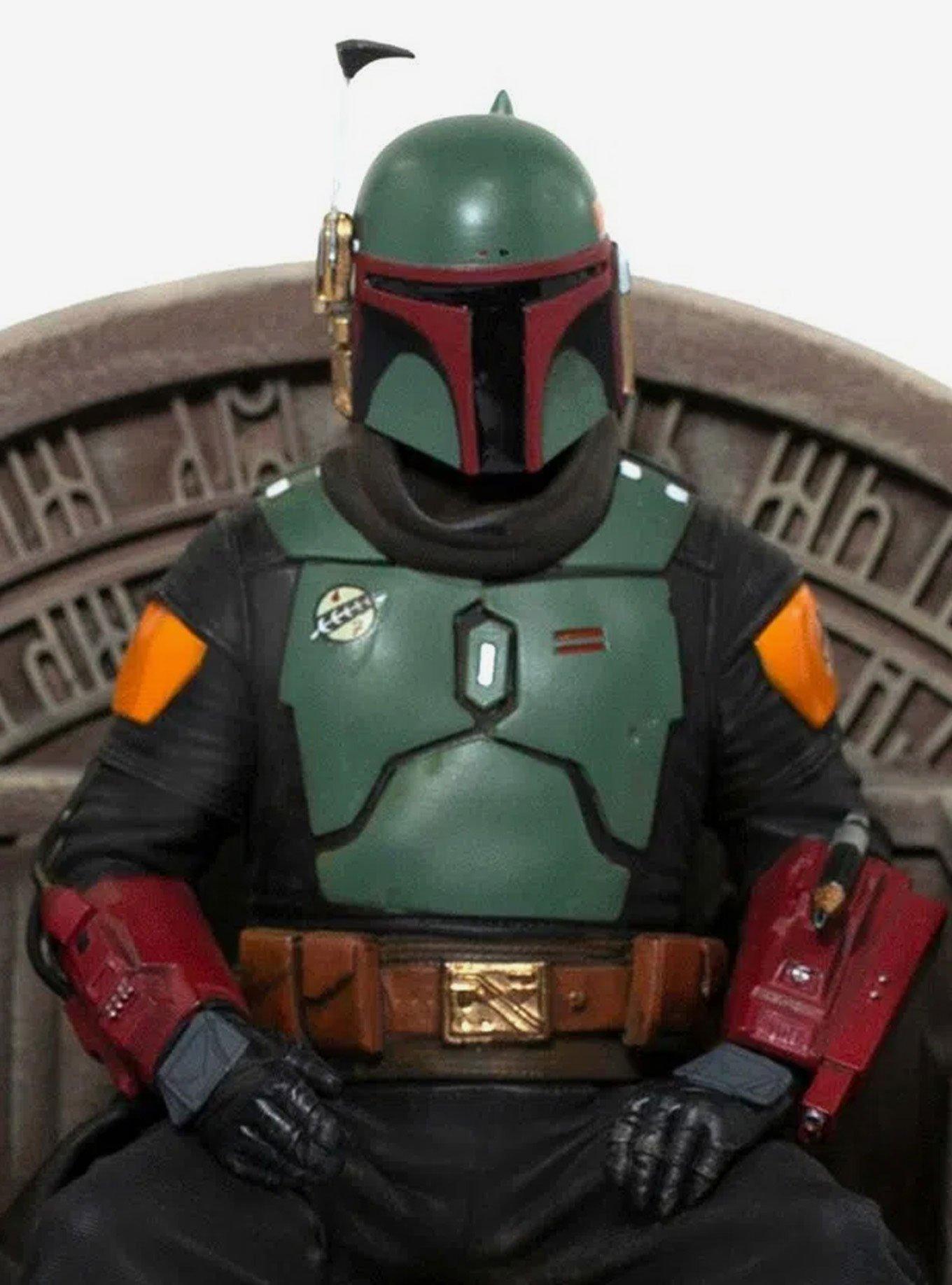 Star Wars The Mandalorian Boba Fett On Throne Deluxe Art Scale 1/10, , alternate
