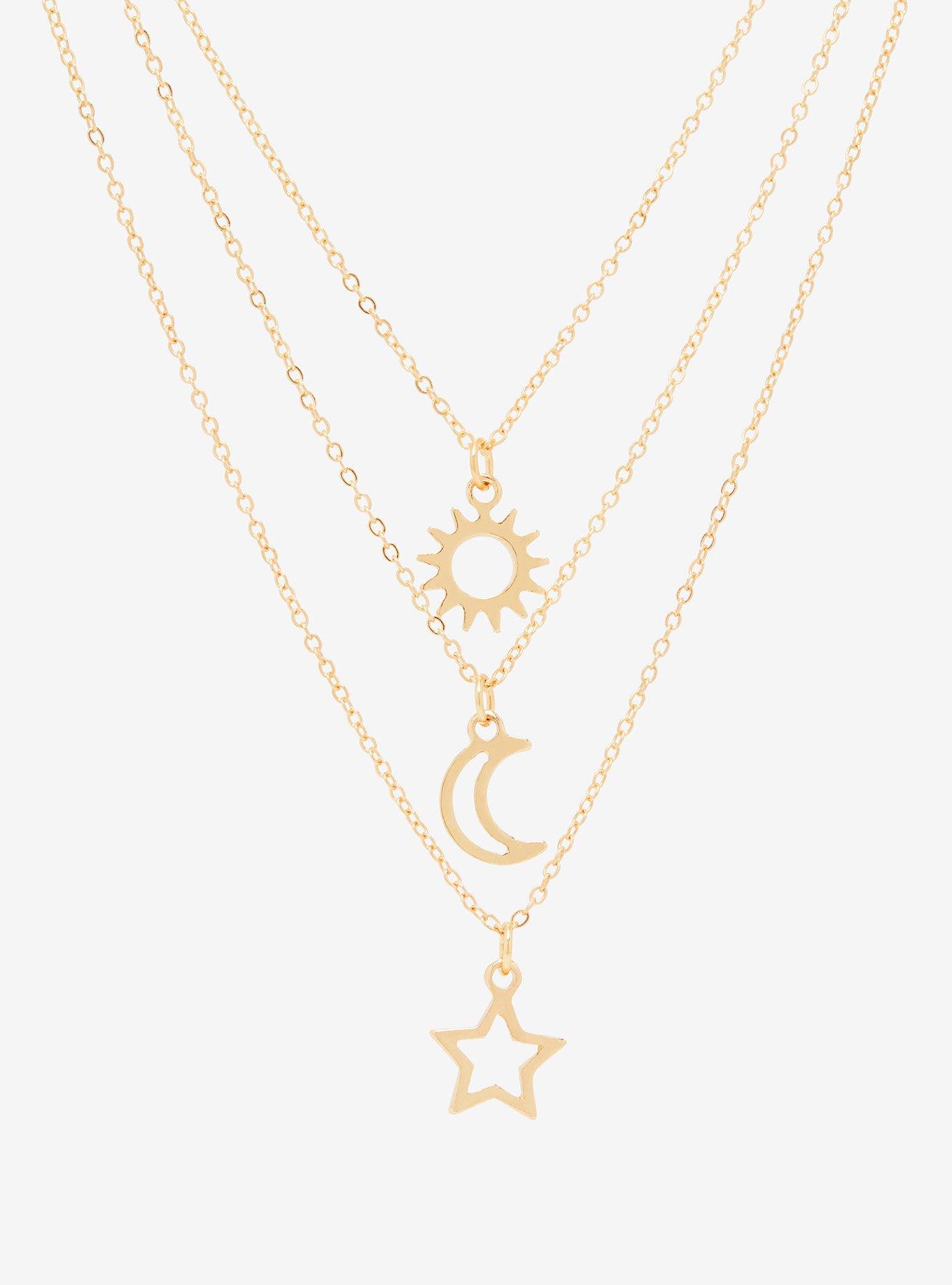 Sun, Moon, and Star Bestie Necklace Set - BoxLunch Exclusive, , alternate