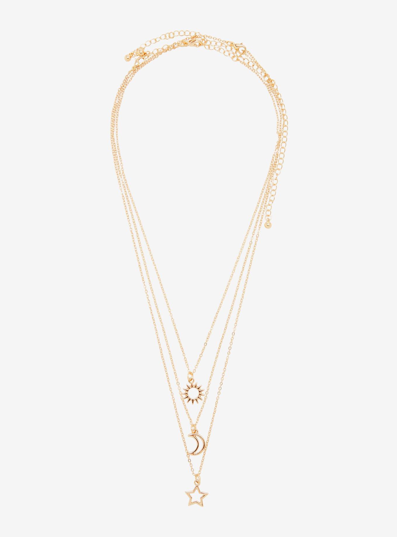 Sun, Moon, and Star Bestie Necklace Set - BoxLunch Exclusive, , alternate