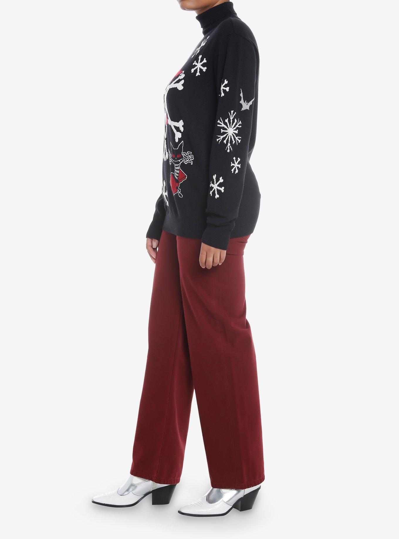 Her Universe The Nightmare Before Christmas Jack Snowflake Knit Turtleneck Sweater Her Universe Exclusive, MULTI, alternate