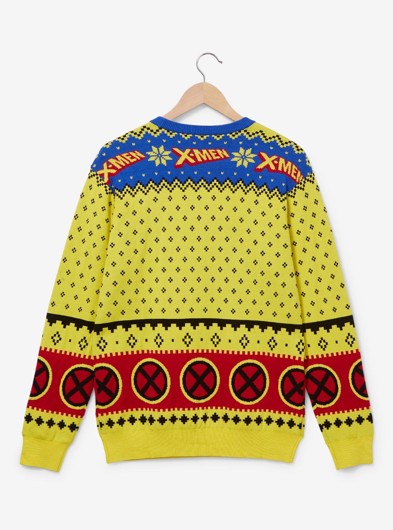 X-Men Wolverine Holiday Sweater - BoxLunch Exclusive, YELLOW, alternate