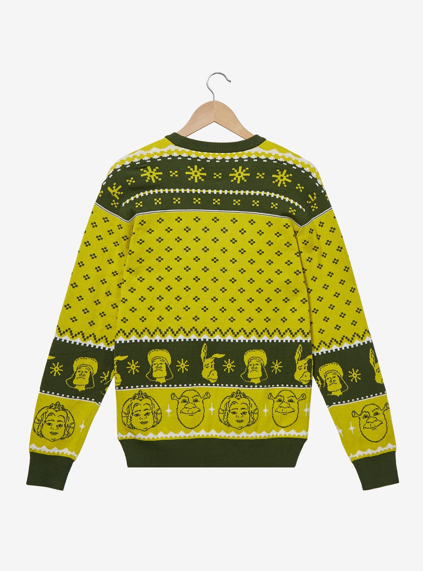 Shrek Gingy Holiday Sweater - BoxLunch Exclusive, GREEN, alternate
