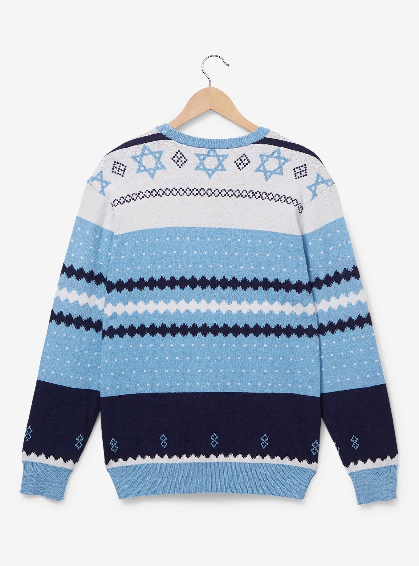 Rugrats Tommy Pickles Maccababy Holiday Sweater - BoxLunch Exclusive, LIGHT BLUE, alternate