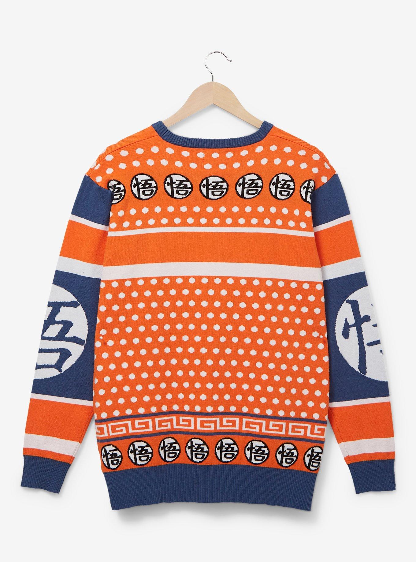 Dragon Ball Z Goku Holiday Sweater - BoxLunch Exclusive, ORANGE, alternate