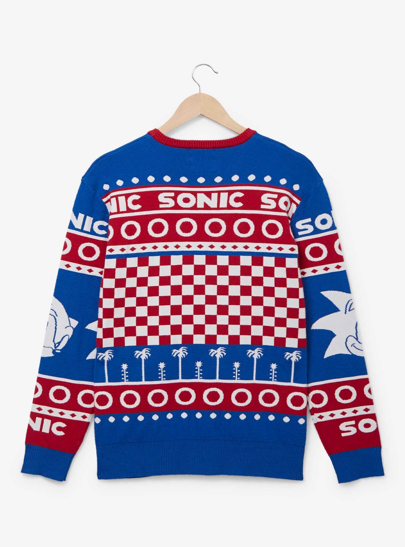 Sonic the Hedgehog Tonal Portrait Holiday Sweater - BoxLunch Exclusive, , hi-res