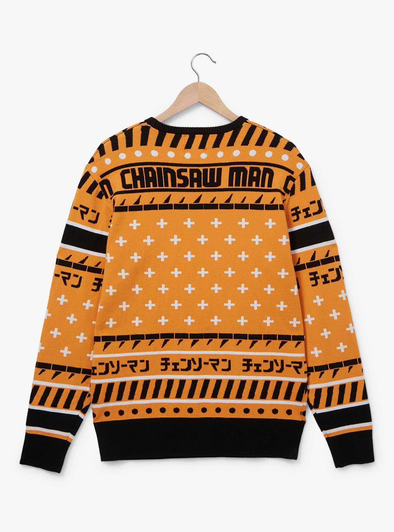 Chainsaw Man Chibi Pochita Holiday Sweater - BoxLunch Exclusive, , hi-res
