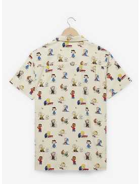 Peanuts Characters Allover Print Woven Button-Up - BoxLunch Exclusive, , hi-res