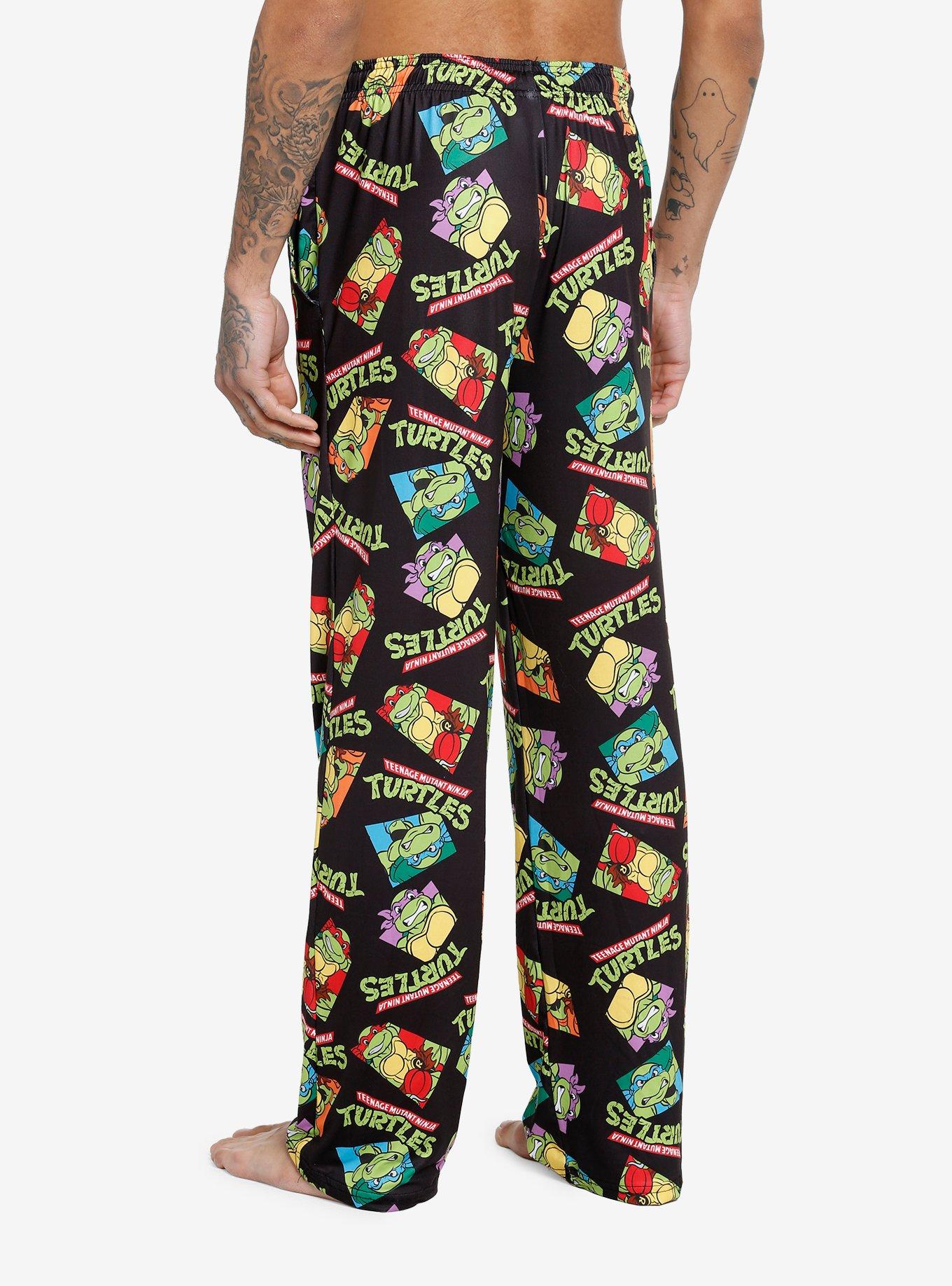 Teenage Mutant Ninja Turtles Allover Print Pajama Pants, BLACK, alternate