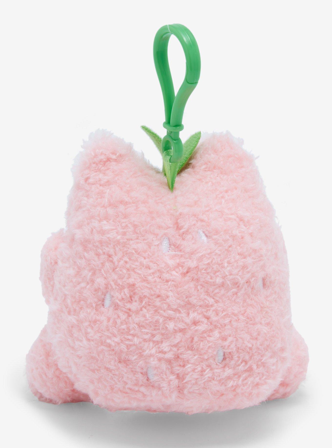 Cuddle Barn Angry Strawberry Frog Plush Keychain, , alternate