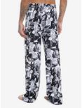 Dragon Ball Z Black & White Panel Pajama Pants, BLACK, alternate