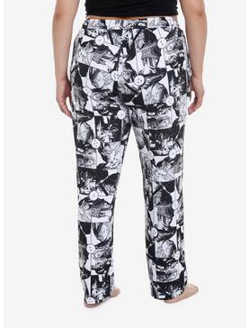 Dragon Ball Z Black & White Panel Pajama Pants Plus Size, , hi-res