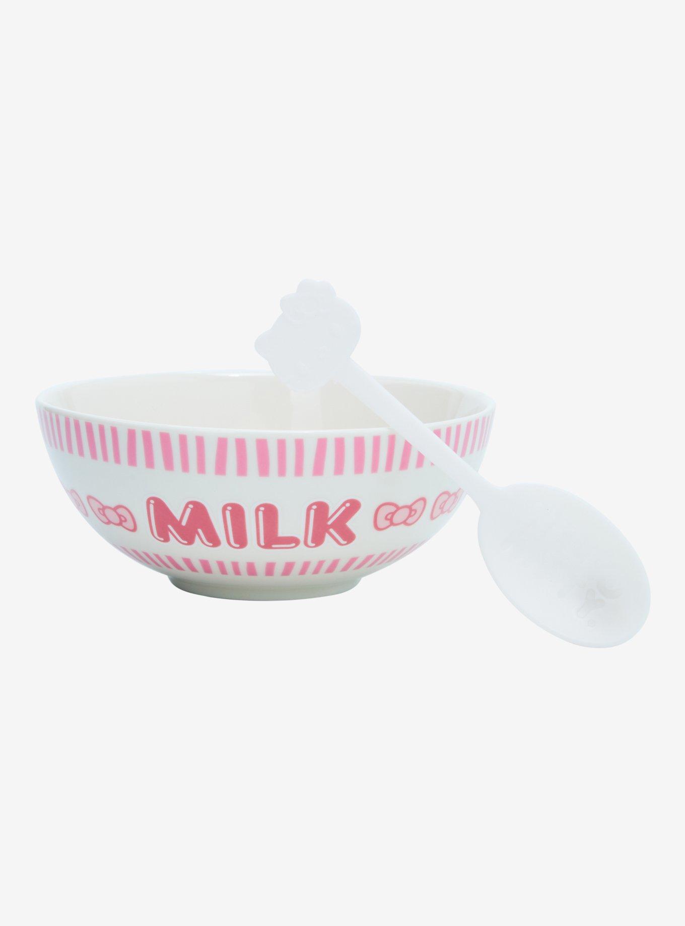 Hello Kitty Strawberry Cereal Bowl With Color-Changing Spoon, , alternate