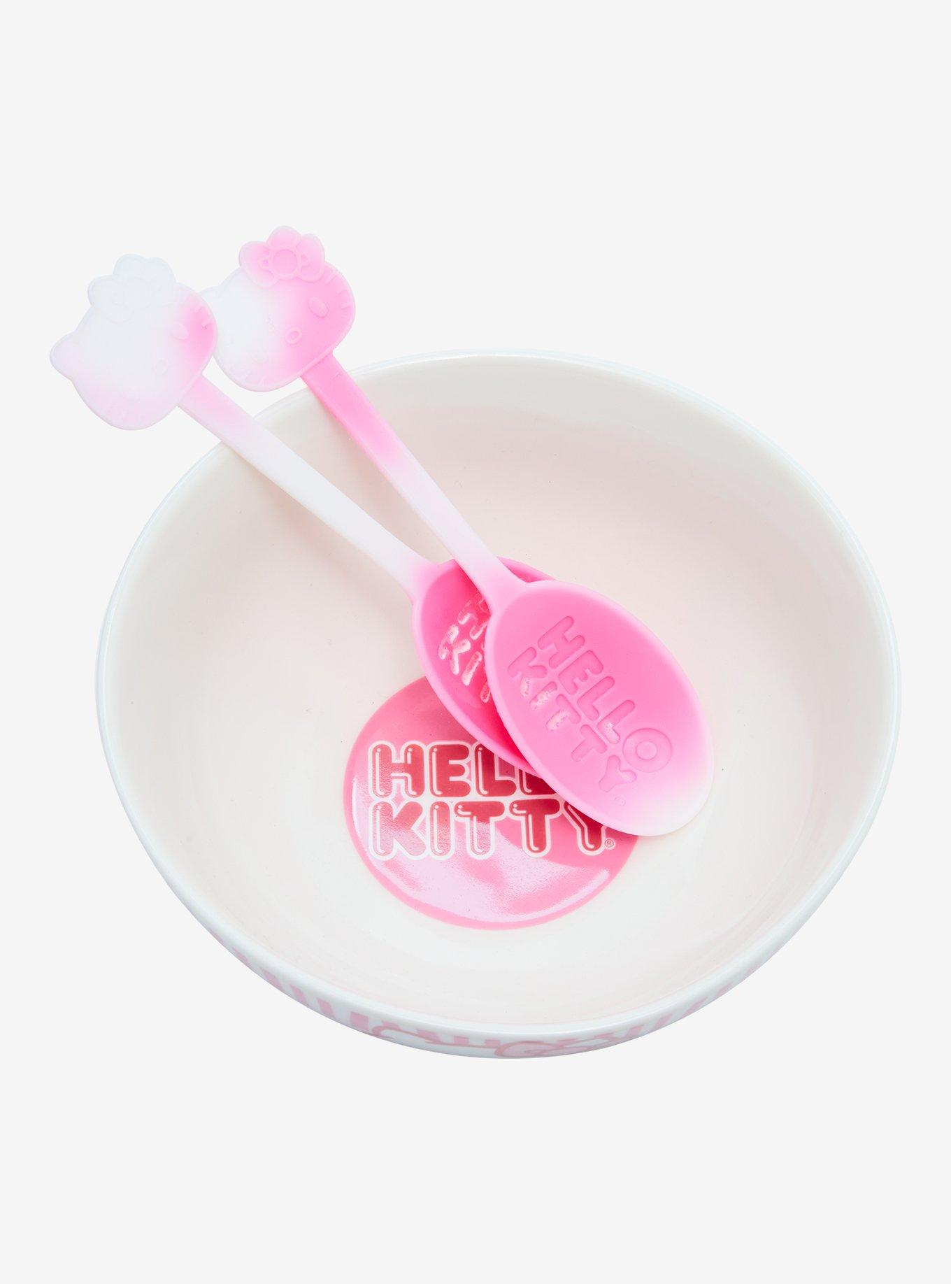 Hello Kitty Strawberry Cereal Bowl With Color-Changing Spoon, , alternate