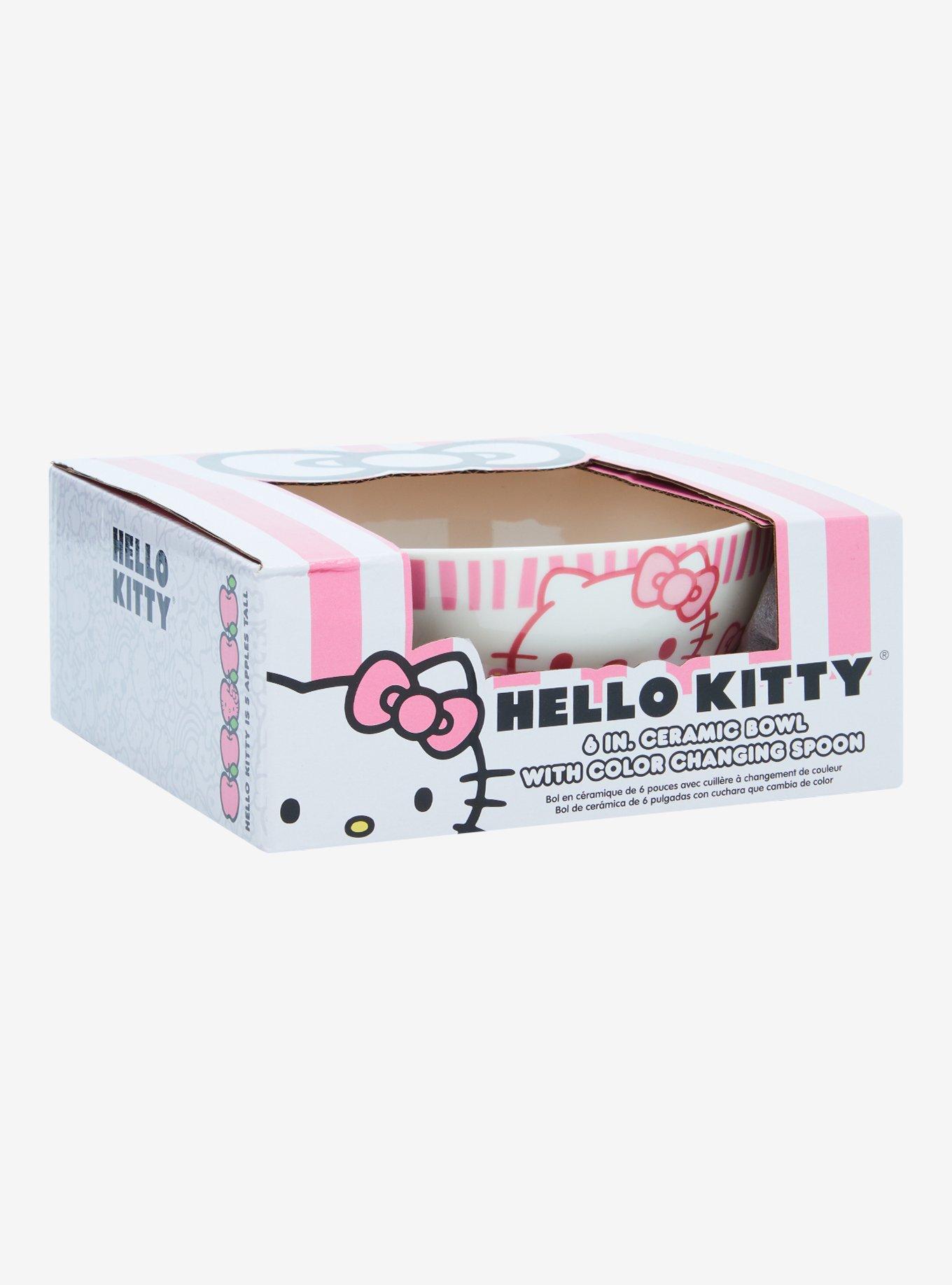 Hello Kitty Strawberry Cereal Bowl With Color-Changing Spoon, , alternate