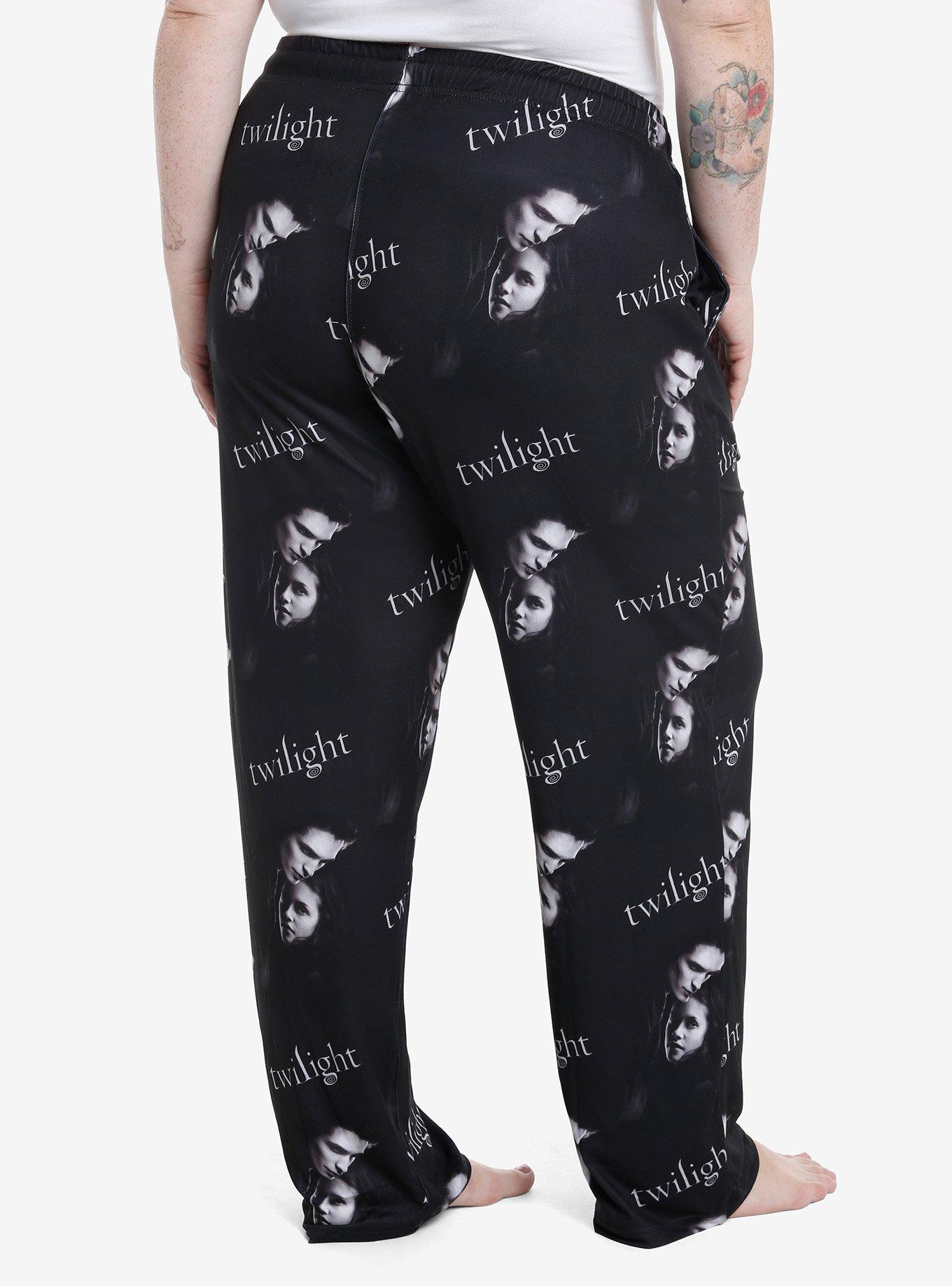 Twilight Edward & Bella Girls Pajama Pants Plus Size, BLACK, alternate