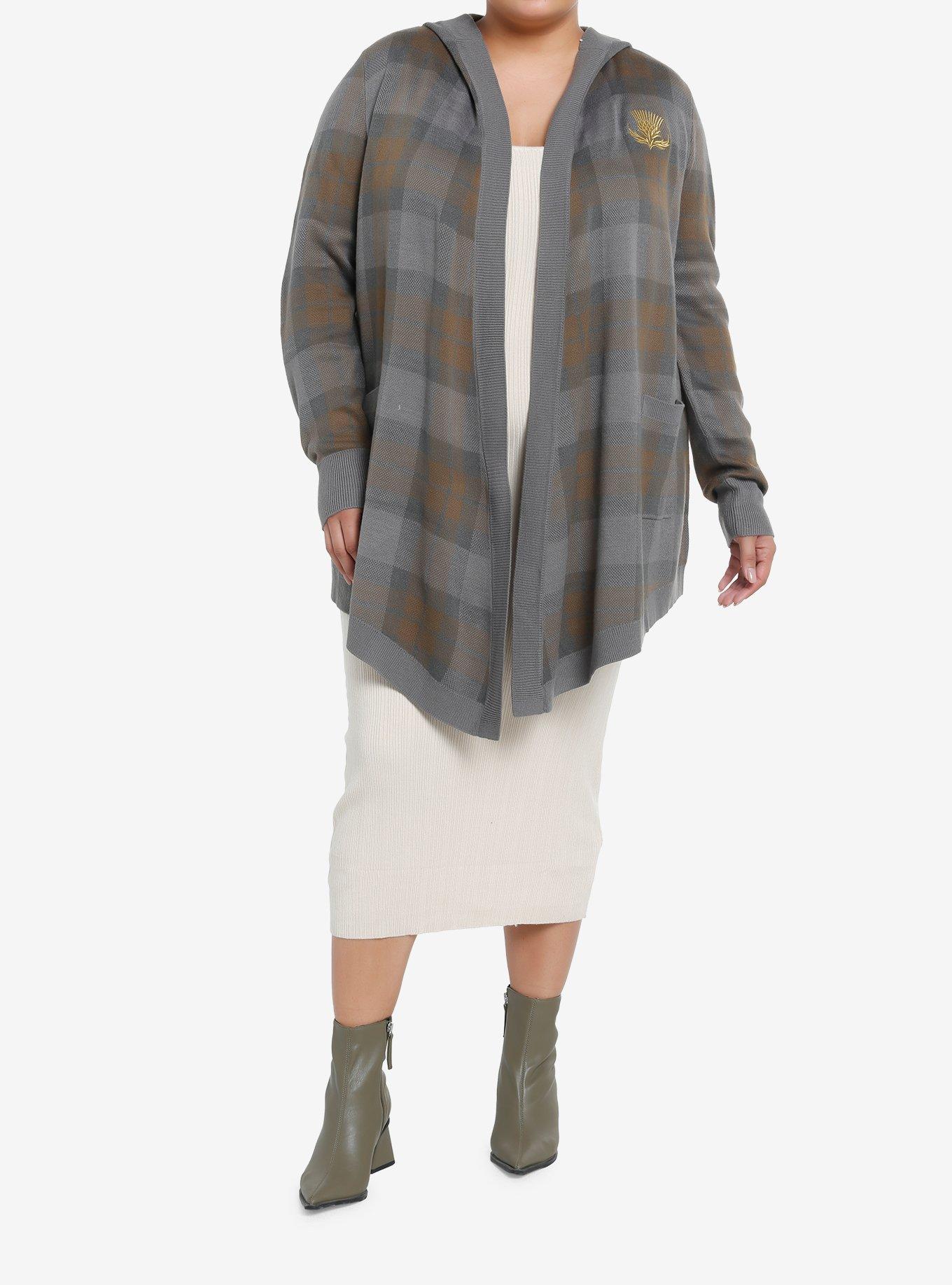 Her Universe Outlander Plaid Hooded Cardigan Plus Size Her Universe Exclusive, , hi-res