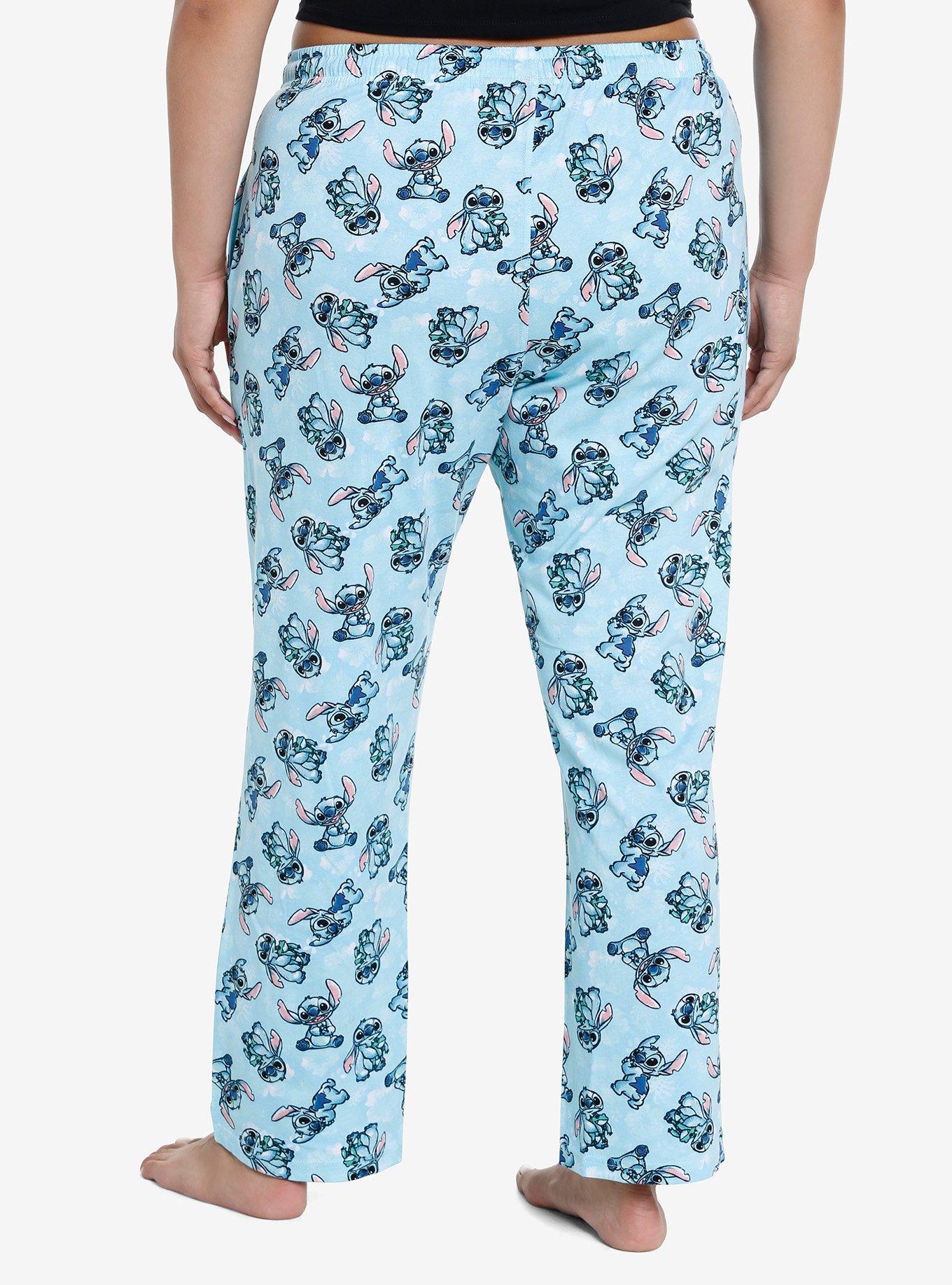 Disney Stitch & Frog Pajama Pants Plus Size, BLUE, alternate