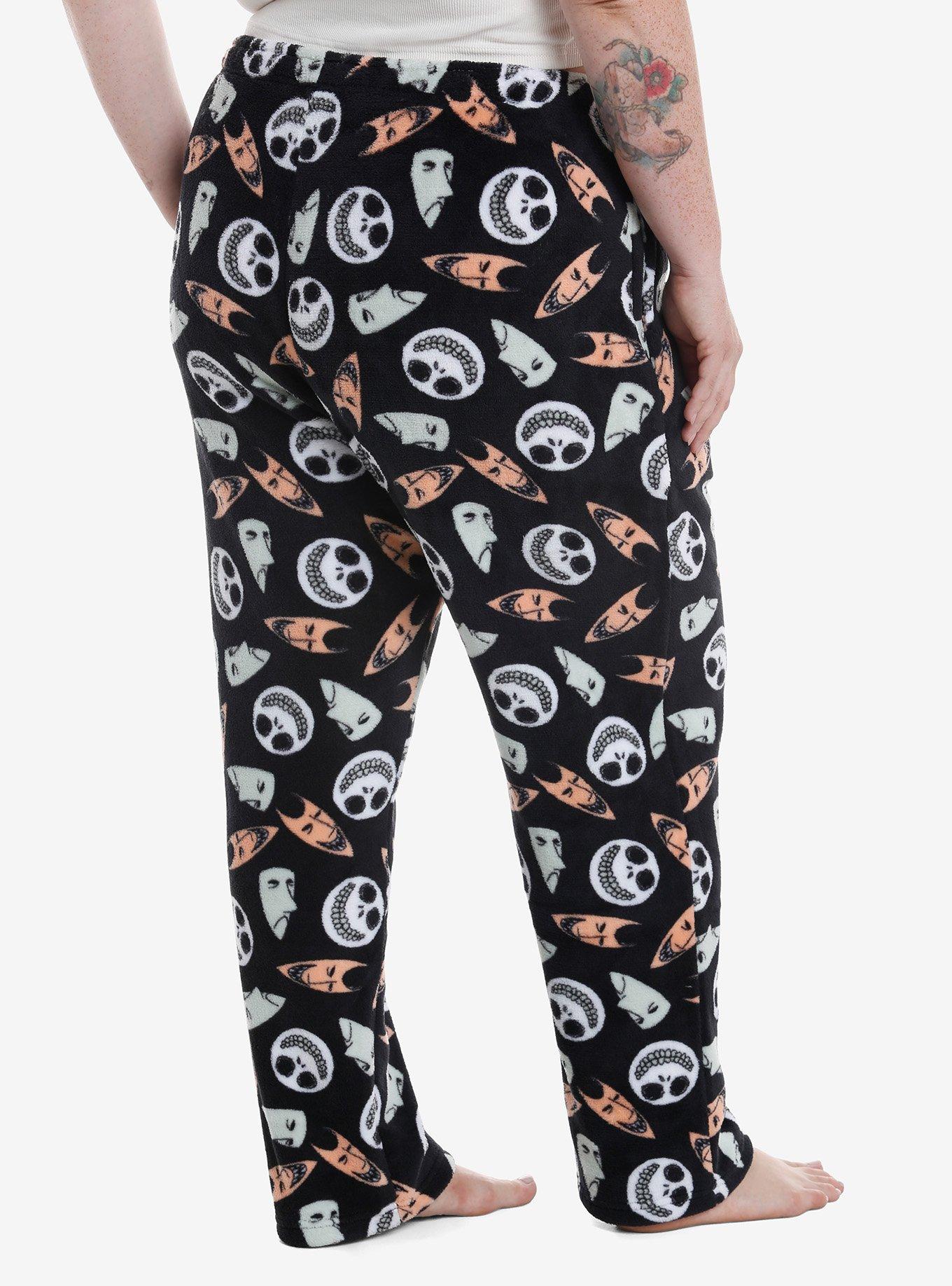The Nightmare Before Christmas Oogie's Boys Masks Girls Pajama Pants Plus Size, BLACK, alternate