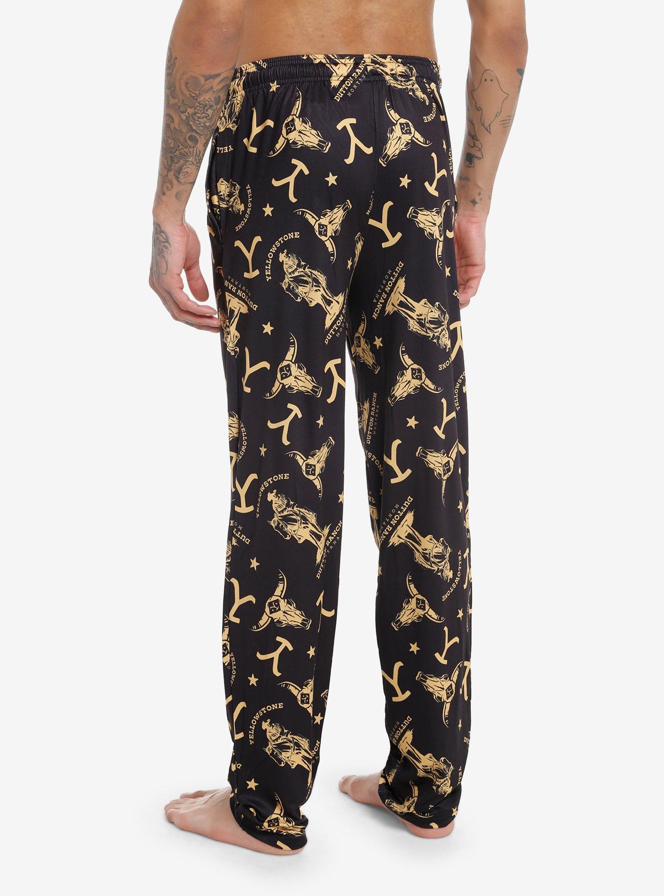 Yellowstone Dutton Ranch Pajama Pants, BLACK, alternate