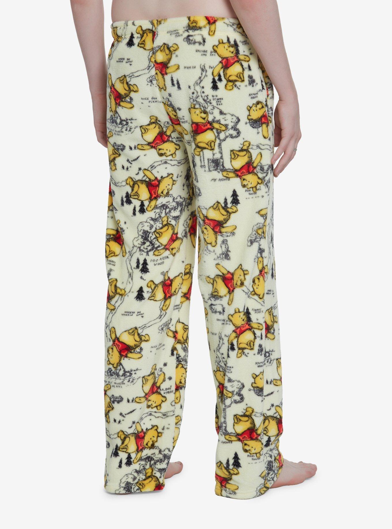 Disney Winnie The Pooh Hundred Acre Wood Map Pajama Pants, SAND, alternate