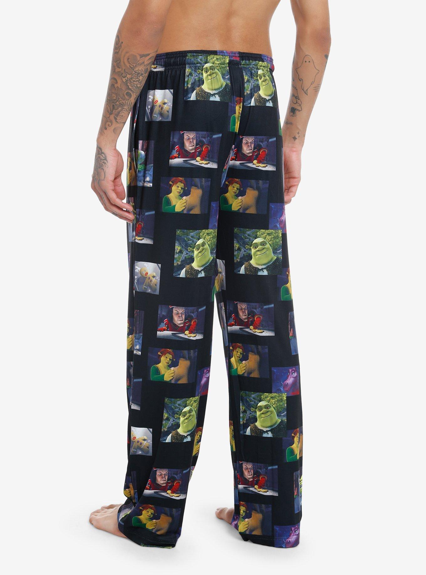 Shrek Film Scenes Pajama Pants, BLACK, alternate