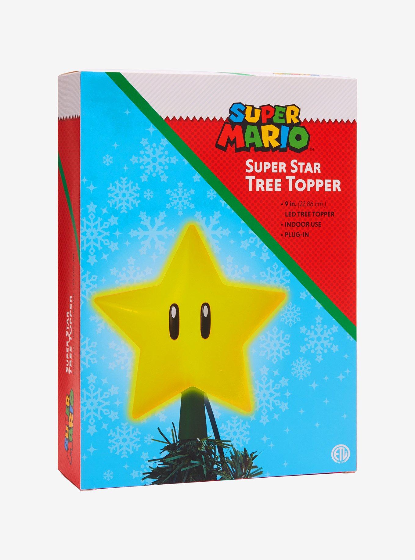 Super Mario Super Star Light-Up Tree Topper, , alternate