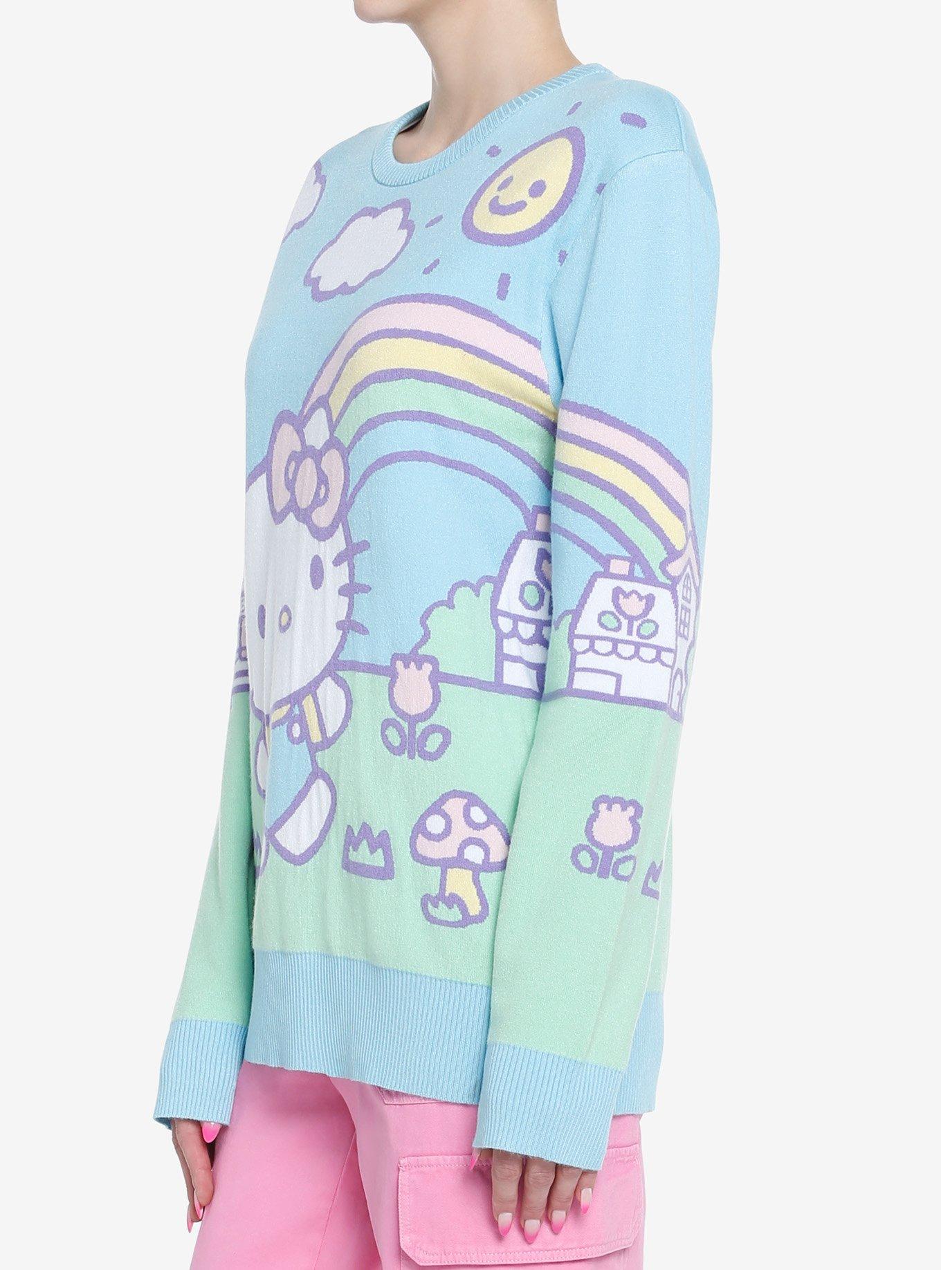 Hello Kitty Jumbo Art Pastel Girls Knit Sweater, MULTI, alternate