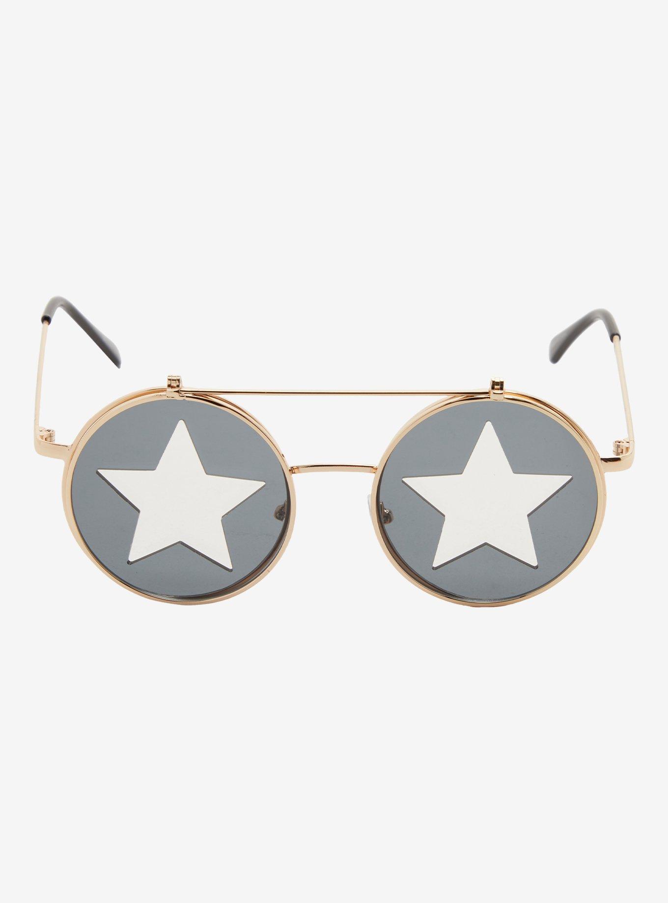 Black Star Flip Lens Sunglasses, , alternate