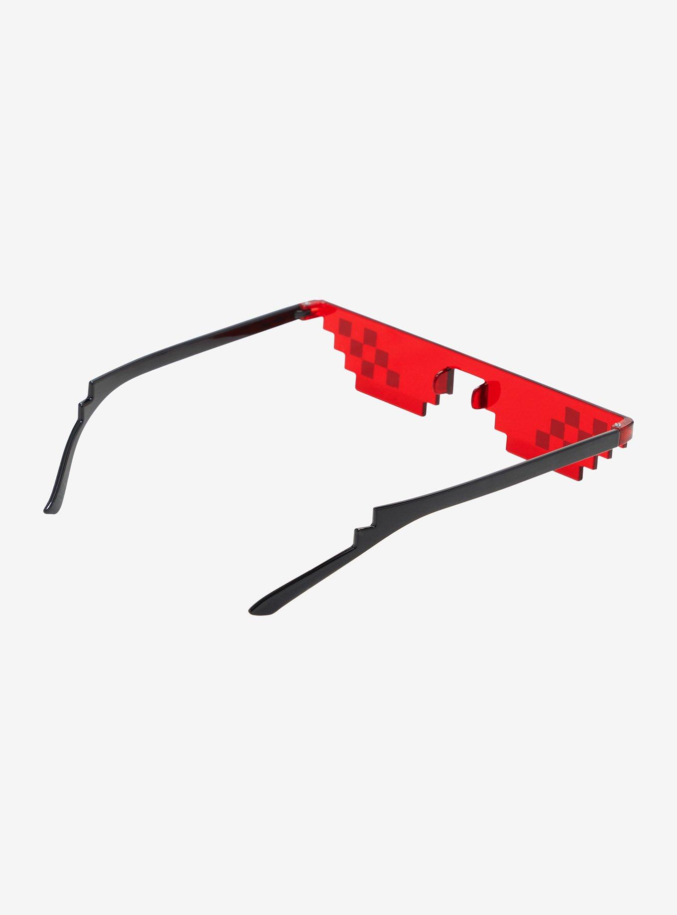 Red Pixel Frame Sunglasses, , alternate