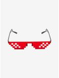Red Pixel Frame Sunglasses, , alternate