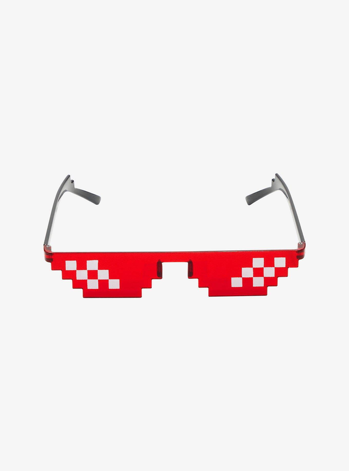 Red Pixel Frame Sunglasses, , alternate