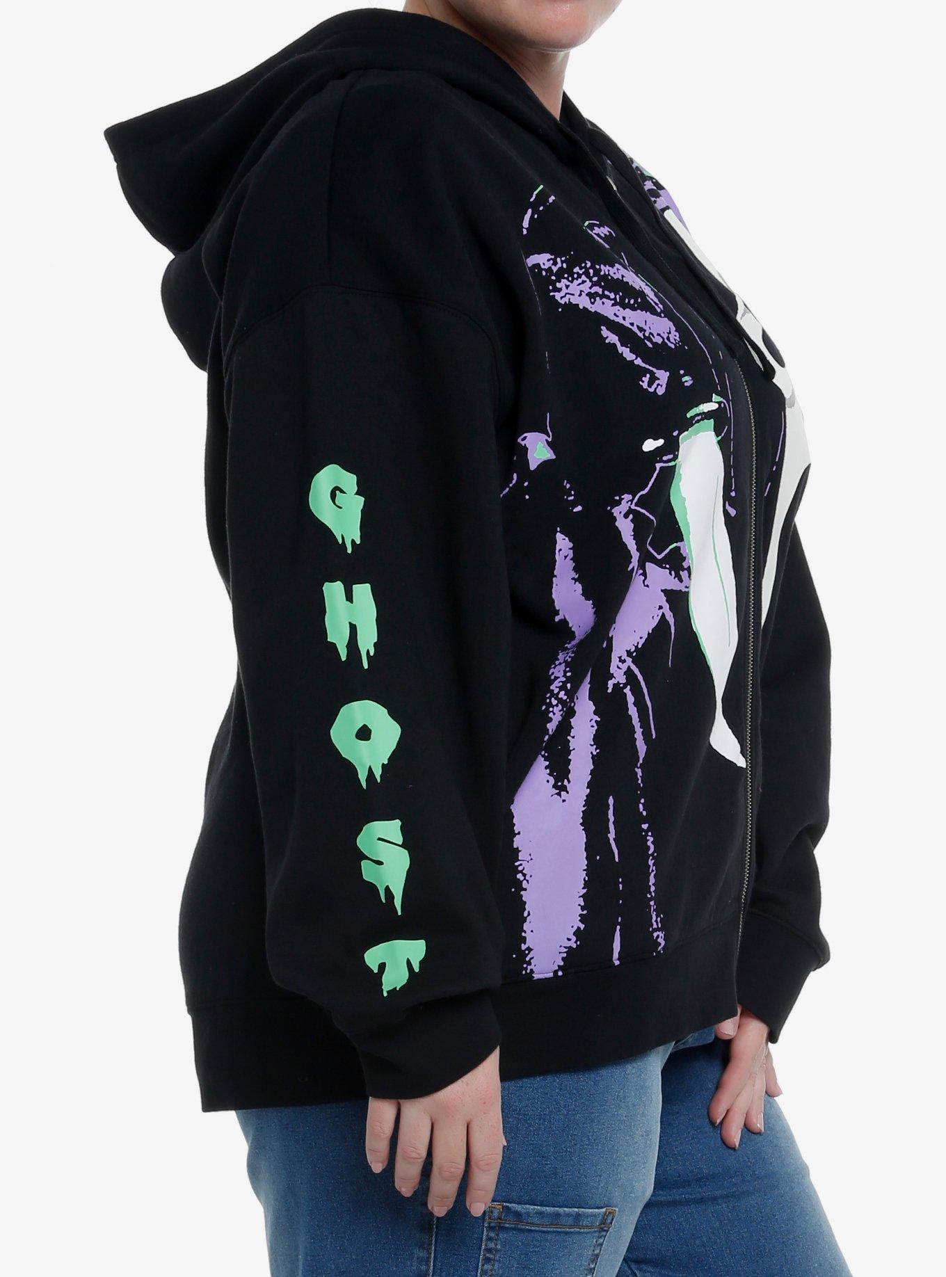 Scream Ghost Face Jumbo Graphic Girls Hoodie Plus Size, MULTI, alternate
