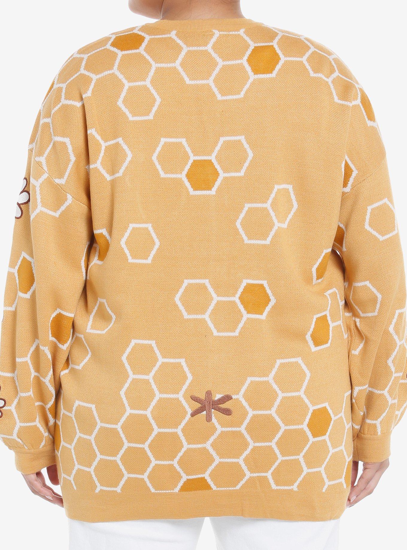 Pompompurin Honeycomb Girls Cardigan Plus Size, YELLOW, alternate