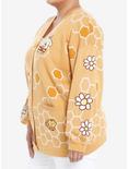 Pompompurin Honeycomb Girls Cardigan Plus Size, YELLOW, alternate