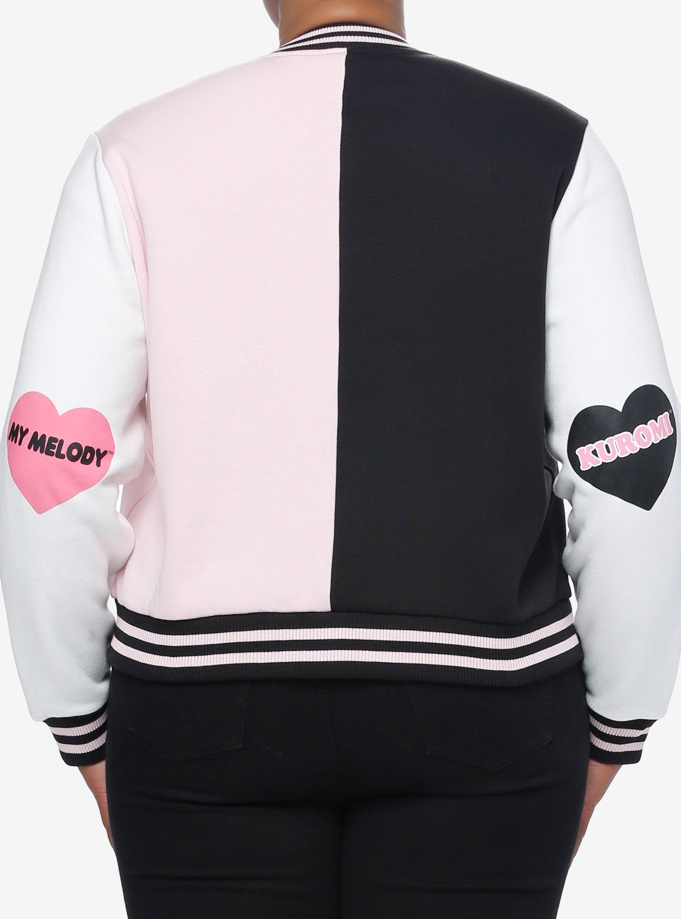 My Melody & Kuromi Split Girls Varsity Jacket Plus Size, MULTI, alternate