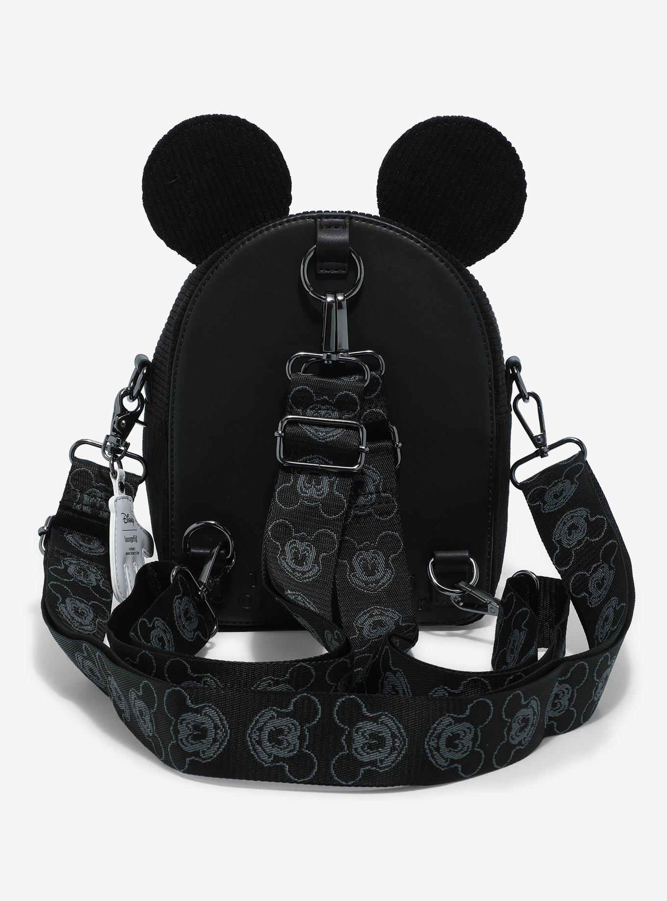 Loungefly Disney100 Mickey Mouse Corduroy Convertible Crossbody Bag, , alternate