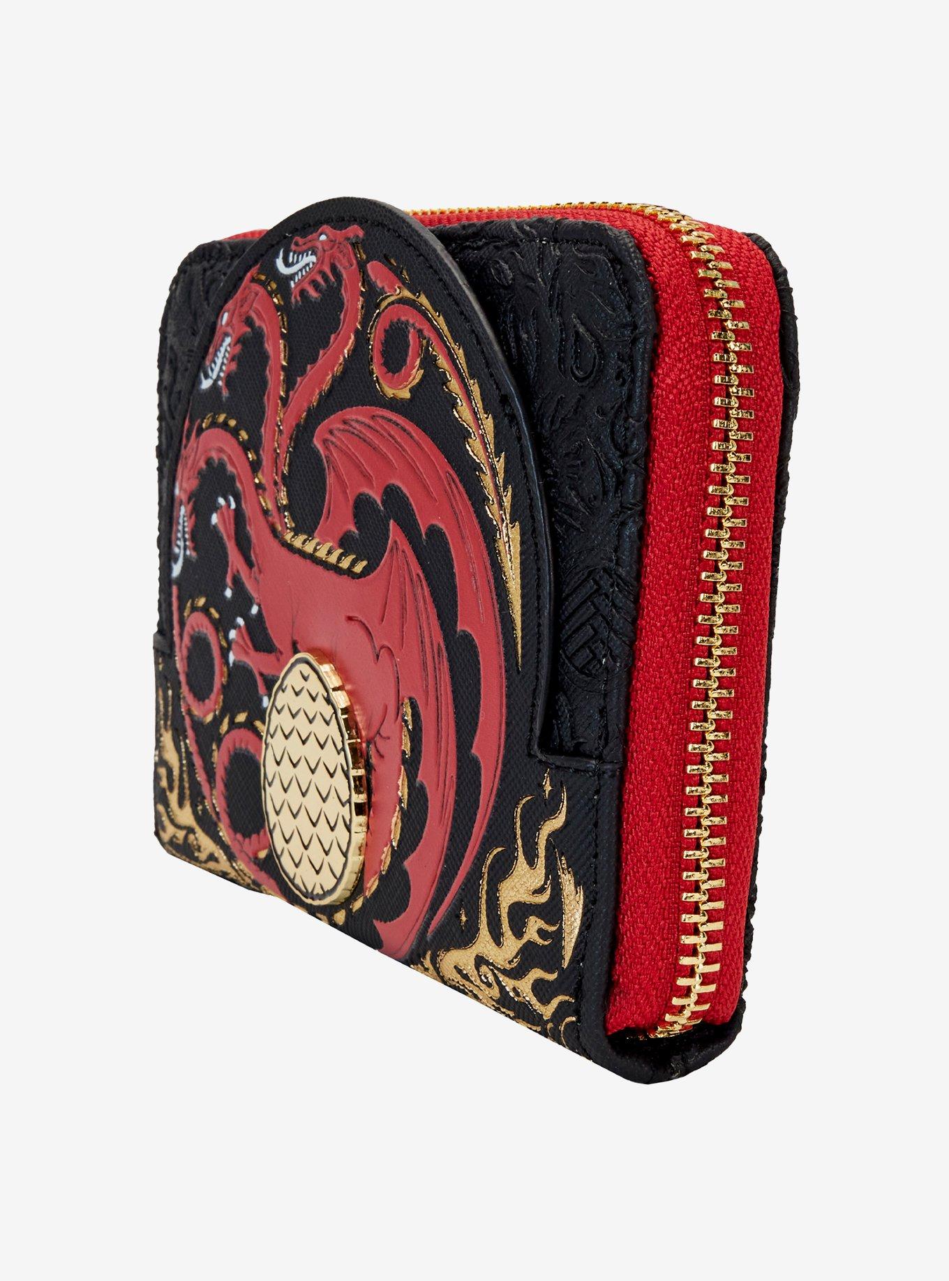 Loungefly House Of The Dragons Targaryen Sigil Mini Zipper Wallet, , alternate