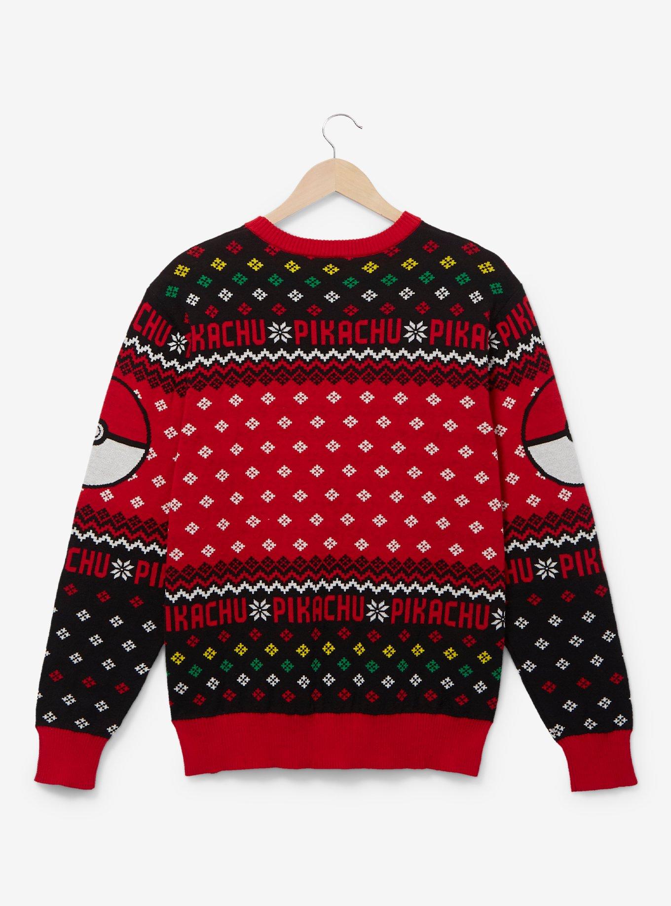 Pok&eacute;mon Pikachu Wreath Holiday Sweater - BoxLunch Exclusive, RED, alternate