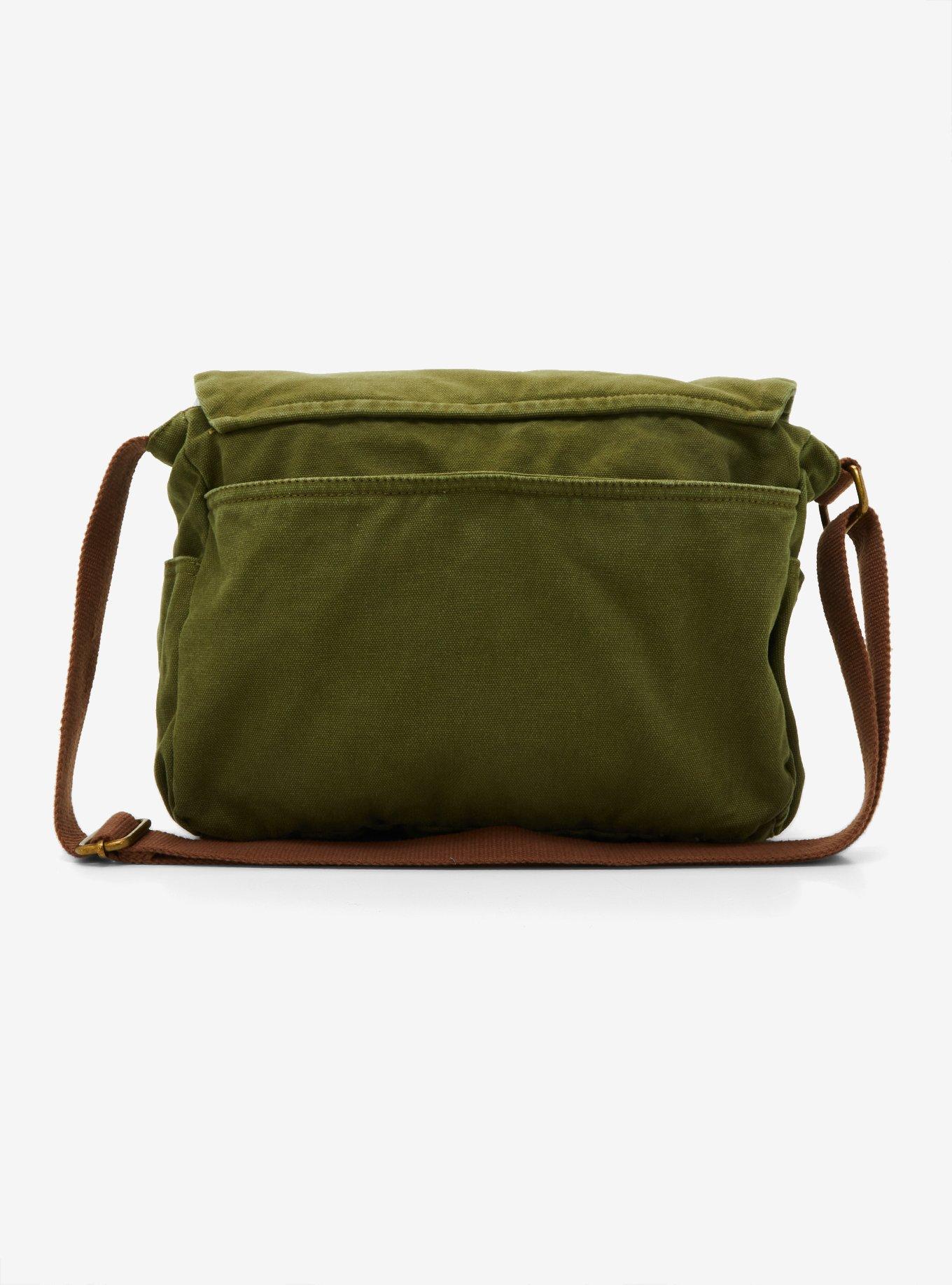 Olive Butterfly Messenger Crossbody Bag