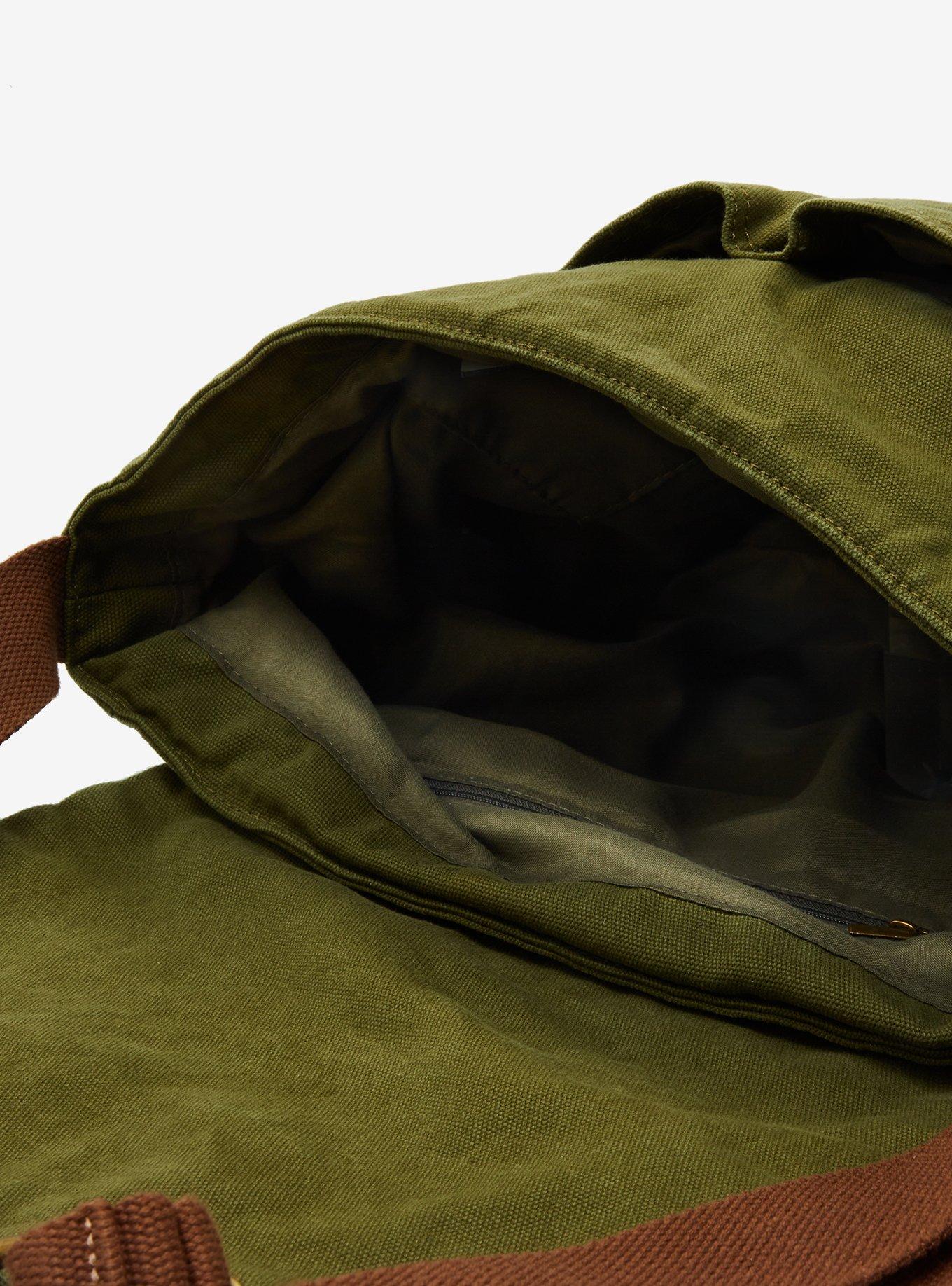 Olive Butterfly Messenger Crossbody Bag